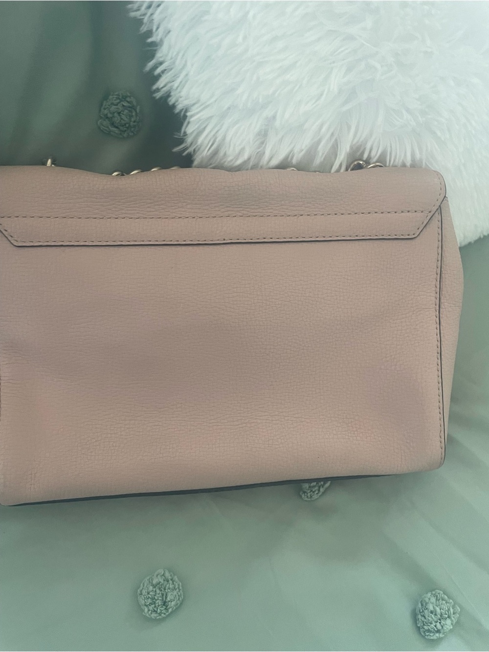 kate spade Blush Pink Pebbled Leather Chain-Handle Shoulder Bag - Picture 5 of 11